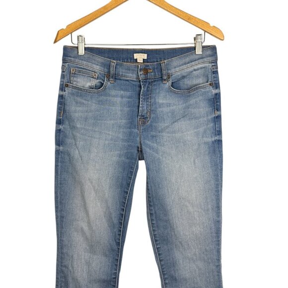 J.Crew Stretch Skinny Jeans Women’s Size 28/30 Mid Rise Faded Blue Denim - Picture 4 of 6
